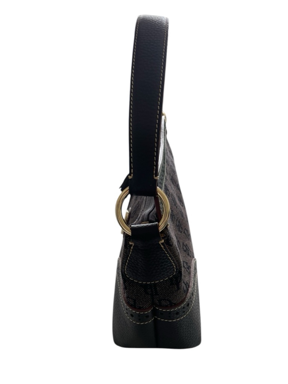 Dooney & Bourke Signature Jacquard and Leather Shoulder Bag - Picture 10 of 16